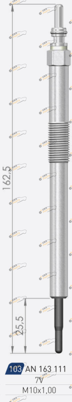 Свеча накаливания A-N PARTS 163 111